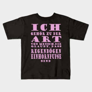 Regenbogen Einhorn lustiger Mädchen Spruch Kids T-Shirt